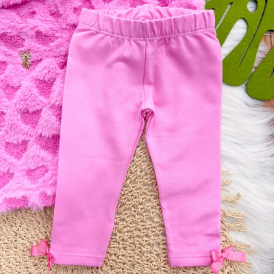Conj. Jaqueta de Pelinho de Corações e Calça Legging - Pink